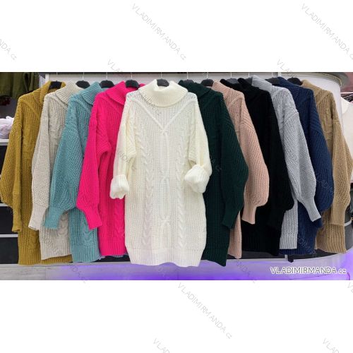 Kleid mit 3/4 Ärmeltasche für Damen (uni sl) ITALIAN Fashion IMWD20529