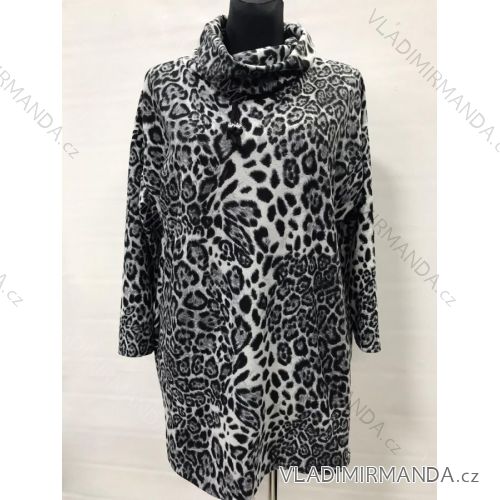 Kabát flaušový beránek s kapucí na zip dámský (L/XL ONE SIZE) ITALSKá MóDA IM321569