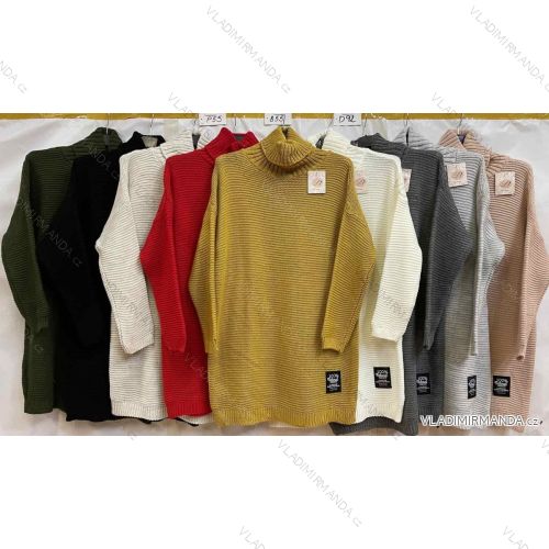 Šaty dlouhý rukáv dámské (L/XL ONE SIZE) ITALSKÁ MÓDA IM4212717