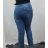 Džiny středně vysoký pas guma (vel. 40-50) B. S JEANS MAM20S5606 44 <p>blau</p>