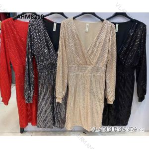 Kleid mit 3/4 Ärmeltasche für Damen (uni sl) ITALIAN Fashion IMWD20529
