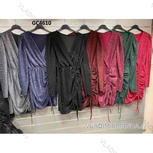 Kleid mit 3/4 Ärmeltasche für Damen (uni sl) ITALIAN Fashion IMWD20529