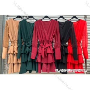 Kleid mit 3/4 Ärmeltasche für Damen (uni sl) ITALIAN Fashion IMWD20529