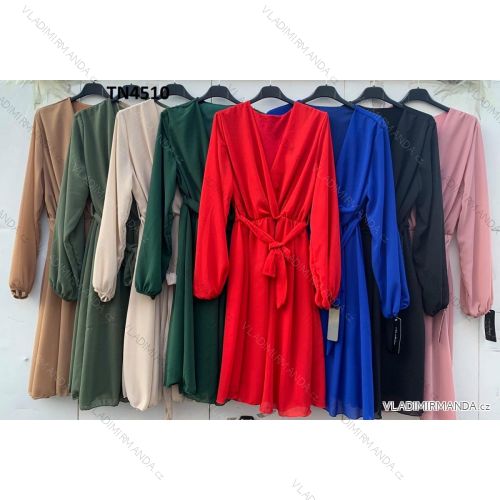 Kleid mit 3/4 Ärmeltasche für Damen (uni sl) ITALIAN Fashion IM3181746