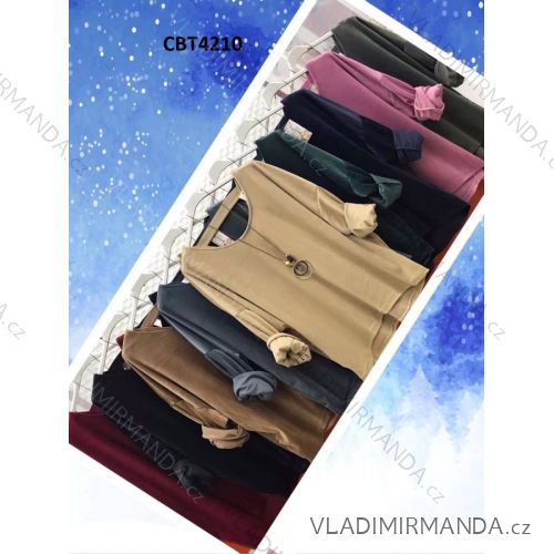 Kleid mit 3/4 Ärmeltasche für Damen (uni sl) ITALIAN Fashion IMWD20527