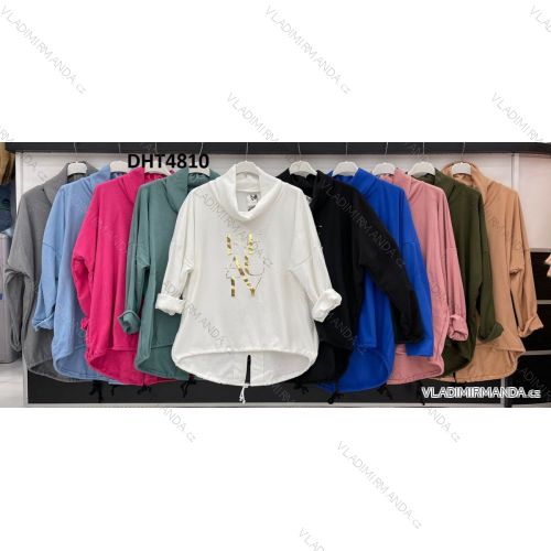 Kleid mit 3/4 Ärmeltasche für Damen (uni sl) ITALIAN Fashion IMWD20527