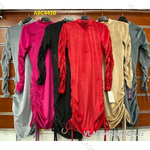 Kleid mit 3/4 Ärmeltasche für Damen (uni sl) ITALIAN Fashion IMWD20527