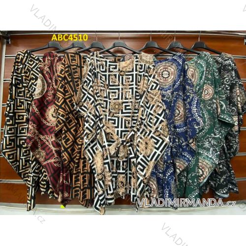 Kleid mit 3/4 Ärmeltasche für Damen (uni sl) ITALIAN Fashion IMWD20527