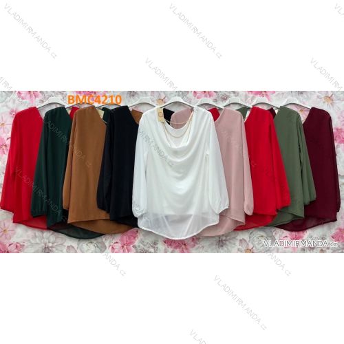 Kleid mit 3/4 Ärmeltasche für Damen (uni sl) ITALIAN Fashion IMWD20527