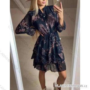 Kleid mit 3/4 Ärmeltasche für Damen (uni sl) ITALIAN Fashion IMWD20527