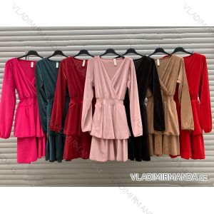 Kleid mit 3/4 Ärmeltasche für Damen (uni sl) ITALIAN Fashion IMWD20527