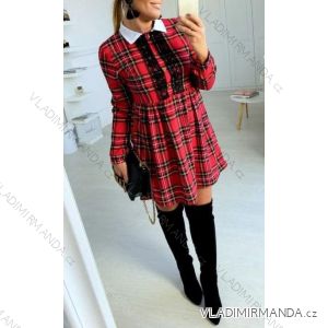 Šaty elegantní dlouhý rukáv dámské (S/M ONE SIZE) ITALSKÁ MÓDA IMM211535