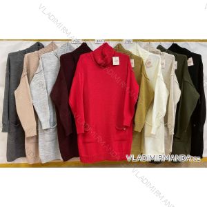 Strickkleid Ala Pullover Langarm Damen Übergröße (XL / 2XL ONE SIZE) ITALIAN FASHION IM4212262