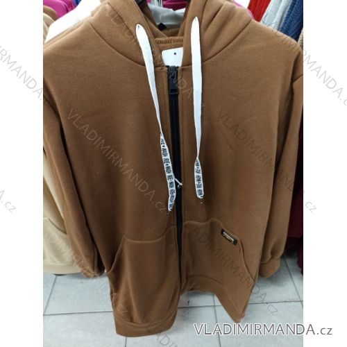 Damen Sweatshirt mit Reißverschluss (uni sl) ITALIAN MODA IM719198
