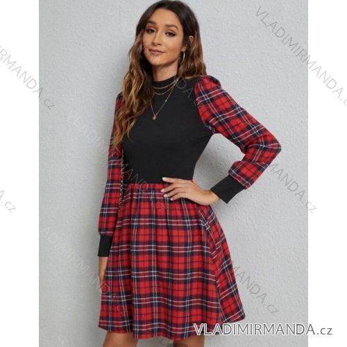 Šaty dlouhý rukáv dámské (S/M ONE SIZE) ITALSKÁ MÓDA IMM211535