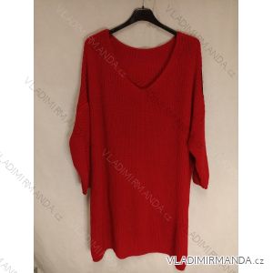 Strickkleid Ala Pullover Langarm Damen Übergröße (XL / 2XL ONE SIZE) ITALIAN FASHION IM4212262