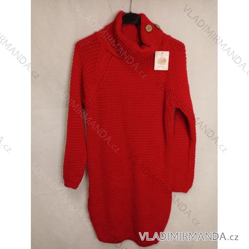 Šaty dlouhý rukáv dámské (L/XL ONE SIZE) ITALSKÁ MÓDA IM4212717