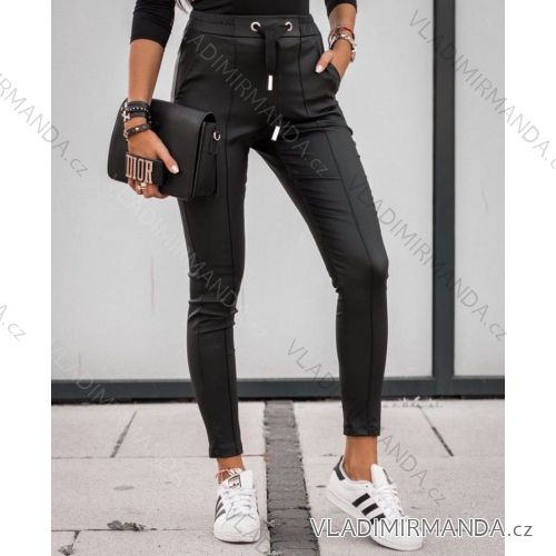 Damen Kunstleder lange Hose (S-XL) ITALIAN FASHION IMWA217238