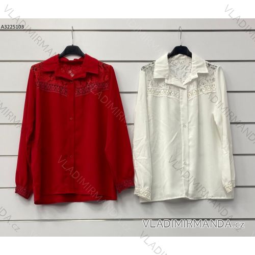 Damen Langarmhemd (S / M / L EINE GRÖSSE) ITALIENISCHE MODE IMWA21005