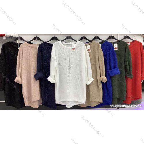 Kleid mit 3/4 Ärmeltasche für Damen (uni sl) ITALIAN Fashion IM3181746