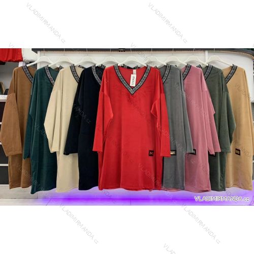 Damen Strickkleid mit langen Ärmeln (S / M ONE SIZE) ITALIAN FASHION IMWE217258