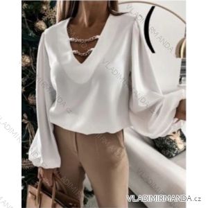 Elegante Carmen Bluse über den Schultern Langarm Leopard Damen (S / M ONE SIZE) ITALIAN FASHION IMWA216044