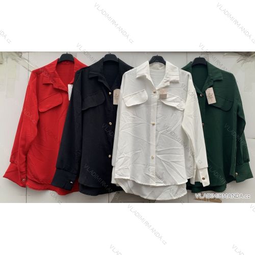 Kleid mit Knöpfen und geknöpften Damen (uni s-m) ITALIAN FASHION IM2203948