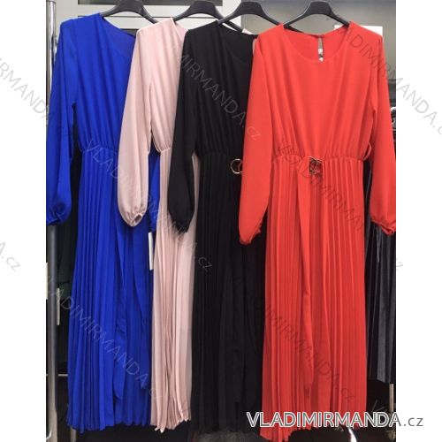 Sommerkleid Langarm geblümte Damen (UNI S / L) ITALIAN FASHION IMK20150