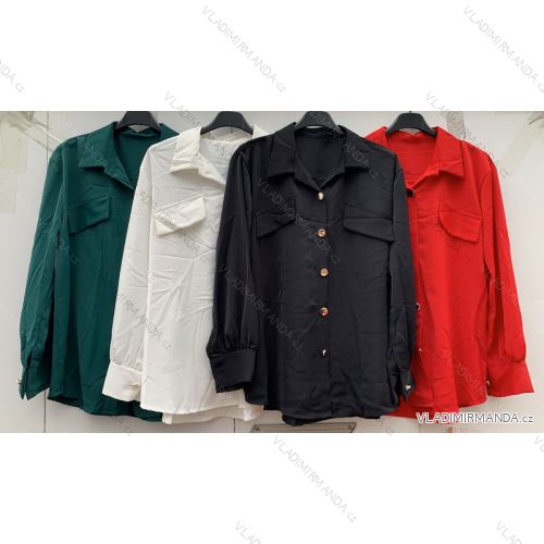 Kleid mit Knöpfen und geknöpften Damen (uni s-m) ITALIAN FASHION IM2203948