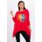 Erweitertes Tunika-Kleid für Damen (XL / 2XL ONE SIZE) ITALIAN FASHION KSI-9006/DR pink 2XL / 3XL EINE GRÖSSE