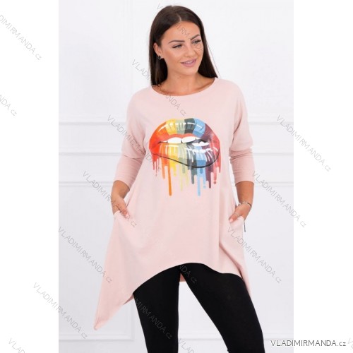Erweitertes Tunika-Kleid für Damen (XL / 2XL ONE SIZE) ITALIAN FASHION KSI-9006/DR pink 2XL / 3XL EINE GRÖSSE