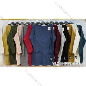 Damen Warmes Langarmkleid (L / XL ONE SIZE) ITALIAN FASHION IM421MIA