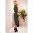 356-2 Wickelkleid mit Einfassung - khaki Streifen
