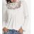Elegante Carmen Bluse über den Schultern Langarm Leopard Damen (S / M ONE SIZE) ITALIAN FASHION IMWA216044