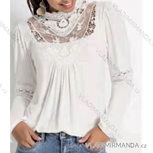 Elegante Carmen Bluse über den Schultern Langarm Leopard Damen (S / M ONE SIZE) ITALIAN FASHION IMWA216044