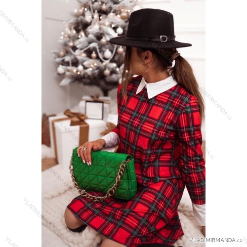 Kleid mit Knöpfen und geknöpften Damen (uni s-m) ITALIAN FASHION IM2203948