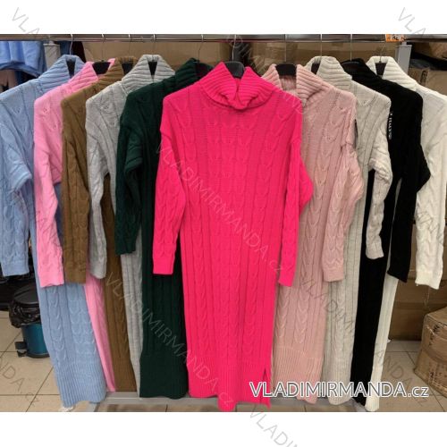 Kleid mit 3/4 Ärmeltasche für Damen (uni sl) ITALIAN Fashion IMWD20527
