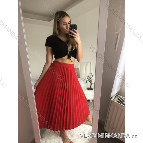 Eleganter langer Rock mit Spitze (uni sl) ITALIAN Fashion IM31819008
