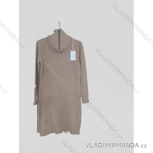 Langarmpullover für Damen (S-M ONE SIZE) Italienische Mode IM821031 hellbraun S / M
