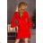 190-3 MARGARET dress with lace on the sleeves - red
