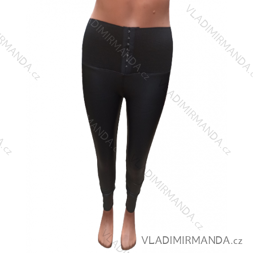 Lange Kunstleder-Leggings für Damen (S-XL) TURKISH FASHION TM921HL-580 schwarz S/M