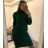 Šaty dlouhé pletené s rolákem dlouhý rukáv dámské (S/M/L ONE SIZE) ITALSKá MóDA IM4212363/DR rot S / M / L