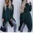 Damen-Strickpullover mit langen Ärmeln (Einheitsgröße L/XL) ITALIAN FASHION IMD212030/DR – Rosa Altrosa – S/M