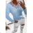 Kleid mit 3/4 Ärmeltasche für Damen (uni sl) ITALIAN Fashion IMWD20527 Menthol M / L