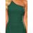 317-3 Einschulterlanges Kleid - dunkelgrün