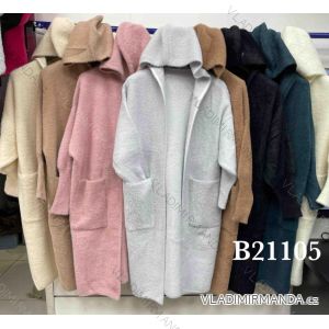 Reißverschluss Kapuzen Langarm Damen Oversized (3XL-8XL) POLISH FASHION PMWT21T21-69