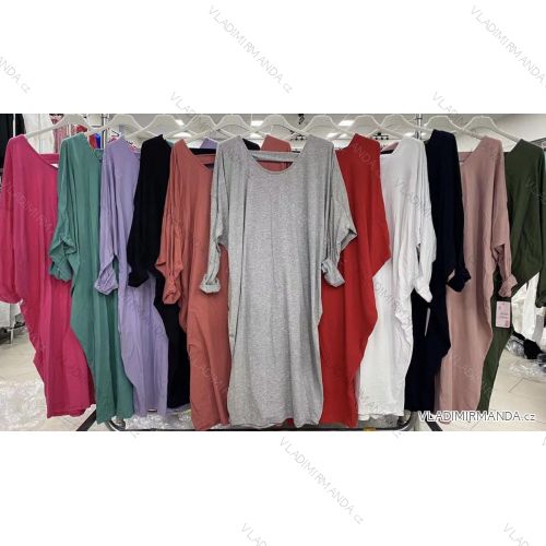 Kleid mit 3/4 Ärmeltasche für Damen (uni sl) ITALIAN Fashion IMWD20527
