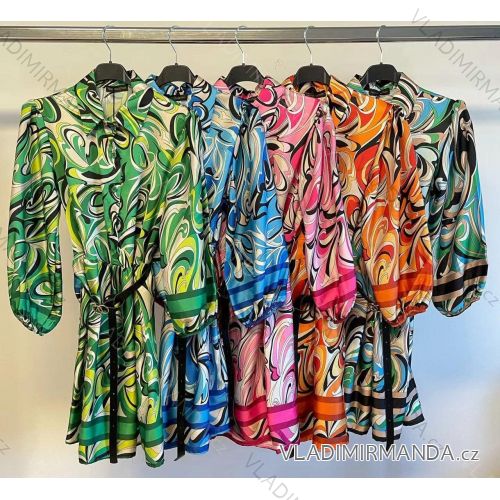 Elegantes Langarmkleid Damen (S / M.ONE SIZE) ITALIAN FASHION IMM211302