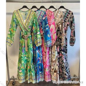 Elegantes Langarmkleid Damen (S / M.ONE SIZE) ITALIAN FASHION IMM211302