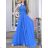 Ärmelloses Abendkleid mit langer Spitze (uni s-m) ITALIAN FASHION IM919902